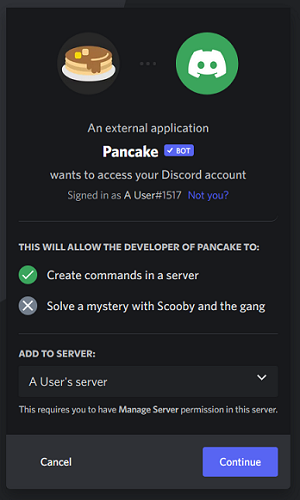 invitation screen