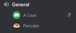 Pancake joins the voice channel